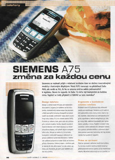 Siemens A75 - Svt mobil (ervenec 2005) strana 1